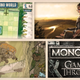 Clockwise from left: Welcome to Dino World, Lord of the Rings: The Card Game, Game of Thrones Monopoly, and The Boldest.